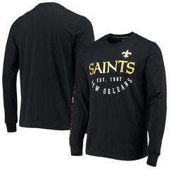 New Orleans Saints Tommy Hilfiger Peter Long Sleeve T-Shirt - Black - NFL