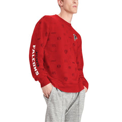 Atlanta Falcons Tommy Hilfiger Reid Graphic Pullover Sweatshirt - Red - NFL
