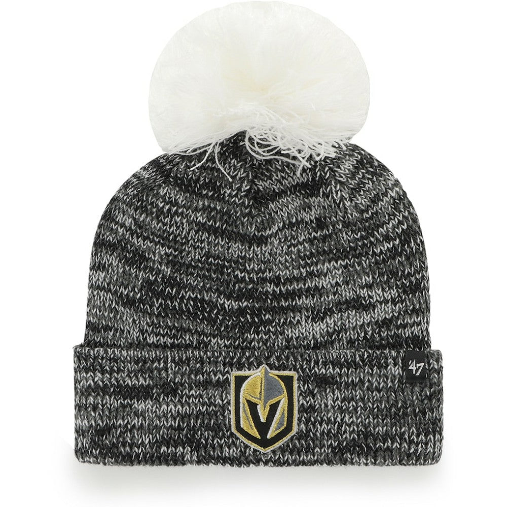 Vegas Golden Knights '47 Women's Triple Cross Cuffed Knit Hat with Pom - Gray | 47 brand on sale