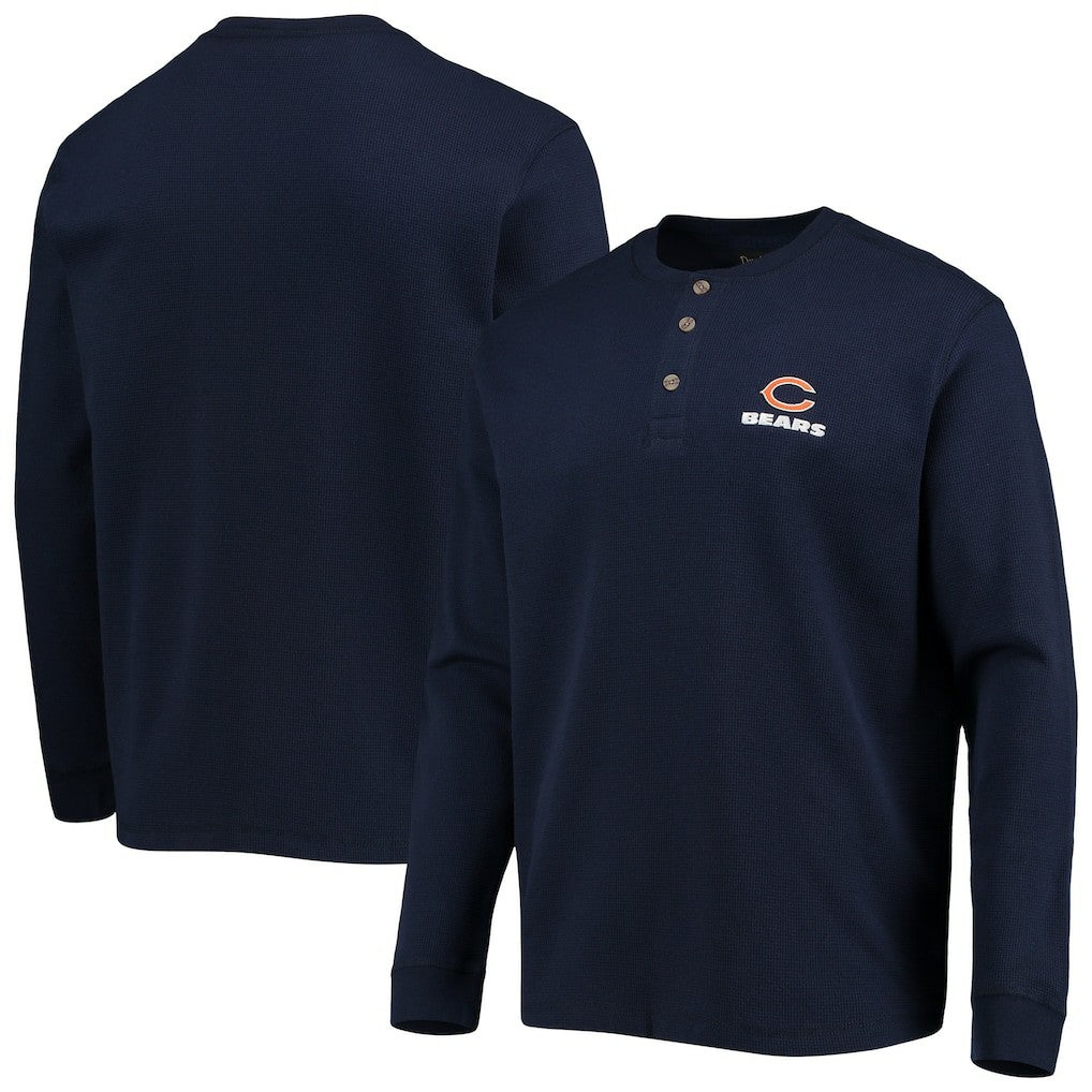 Chicago Bears Dunbrooke Logo Maverick Thermal Henley Long Sleeve T-Shirt - Navy - NFL