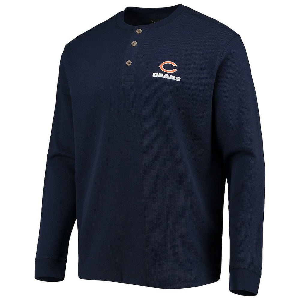 Chicago Bears Dunbrooke Logo Maverick Thermal Henley Long Sleeve T-Shirt - Navy - NFL