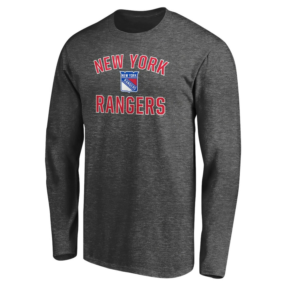New York Rangers Victory Arch Long Sleeve T-Shirt - Charcoal | NHL Lifestyle