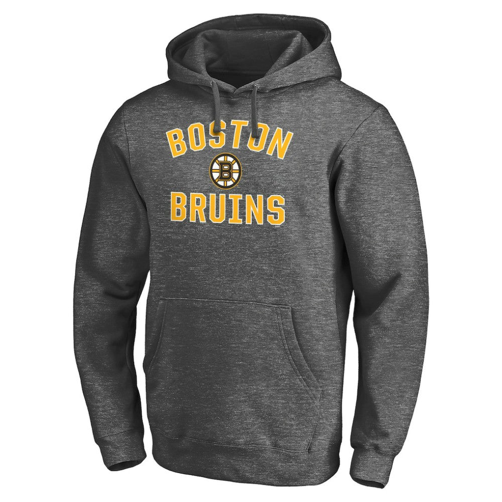 Boston Bruins Victory Arch Team Fitted Pullover Hoodie - Charcoal | NHL Lifestyle
