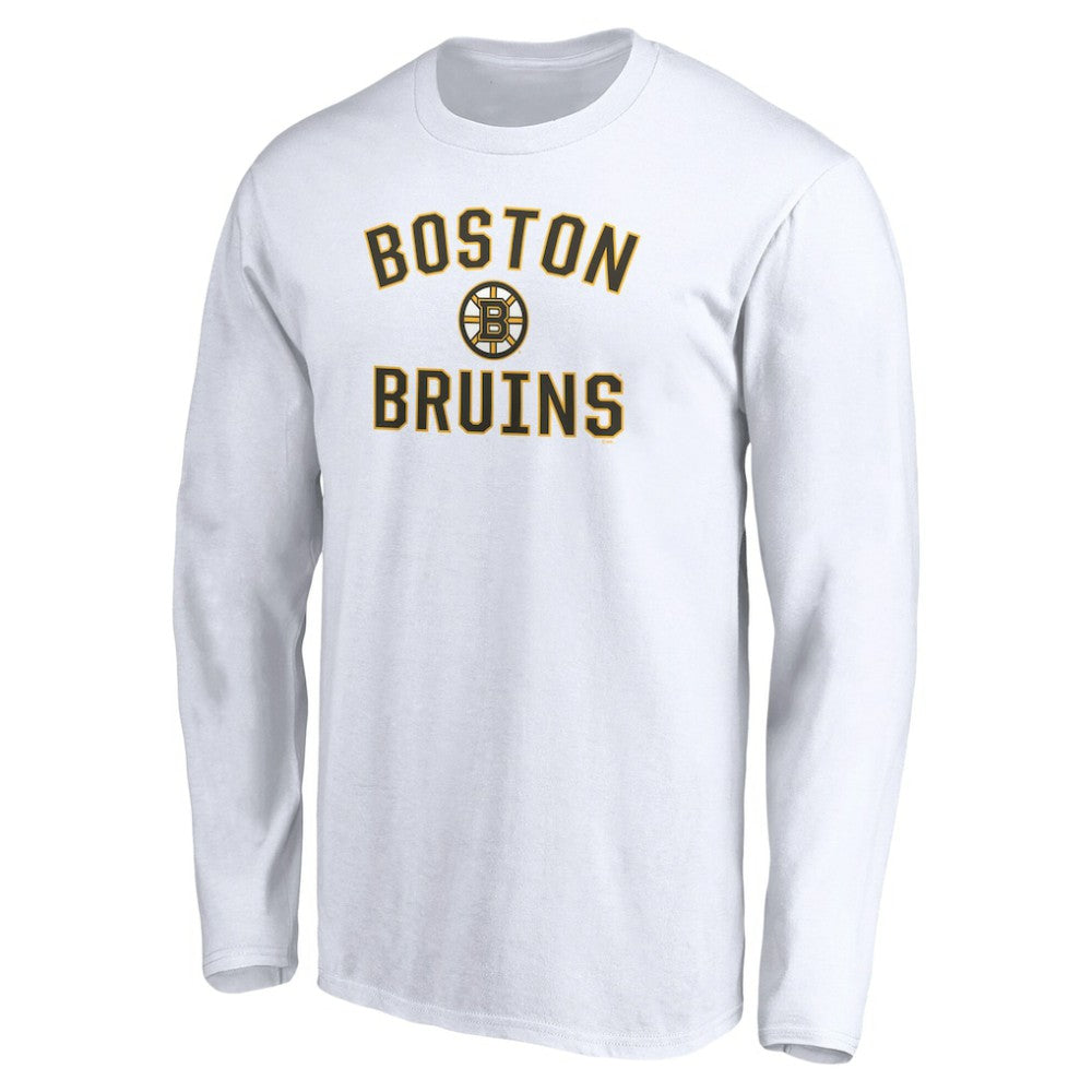 Boston Bruins Victory Arch Long Sleeve T-Shirt - White | NHL Clearance