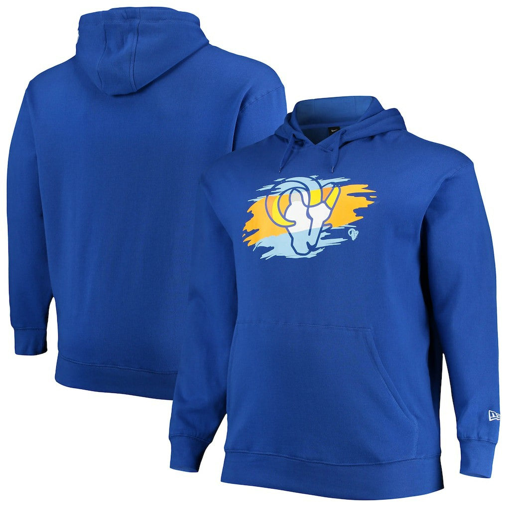 Los Angeles Rams New Era Big & Tall Primary Logo Pullover Hoodie - Royal - NFL