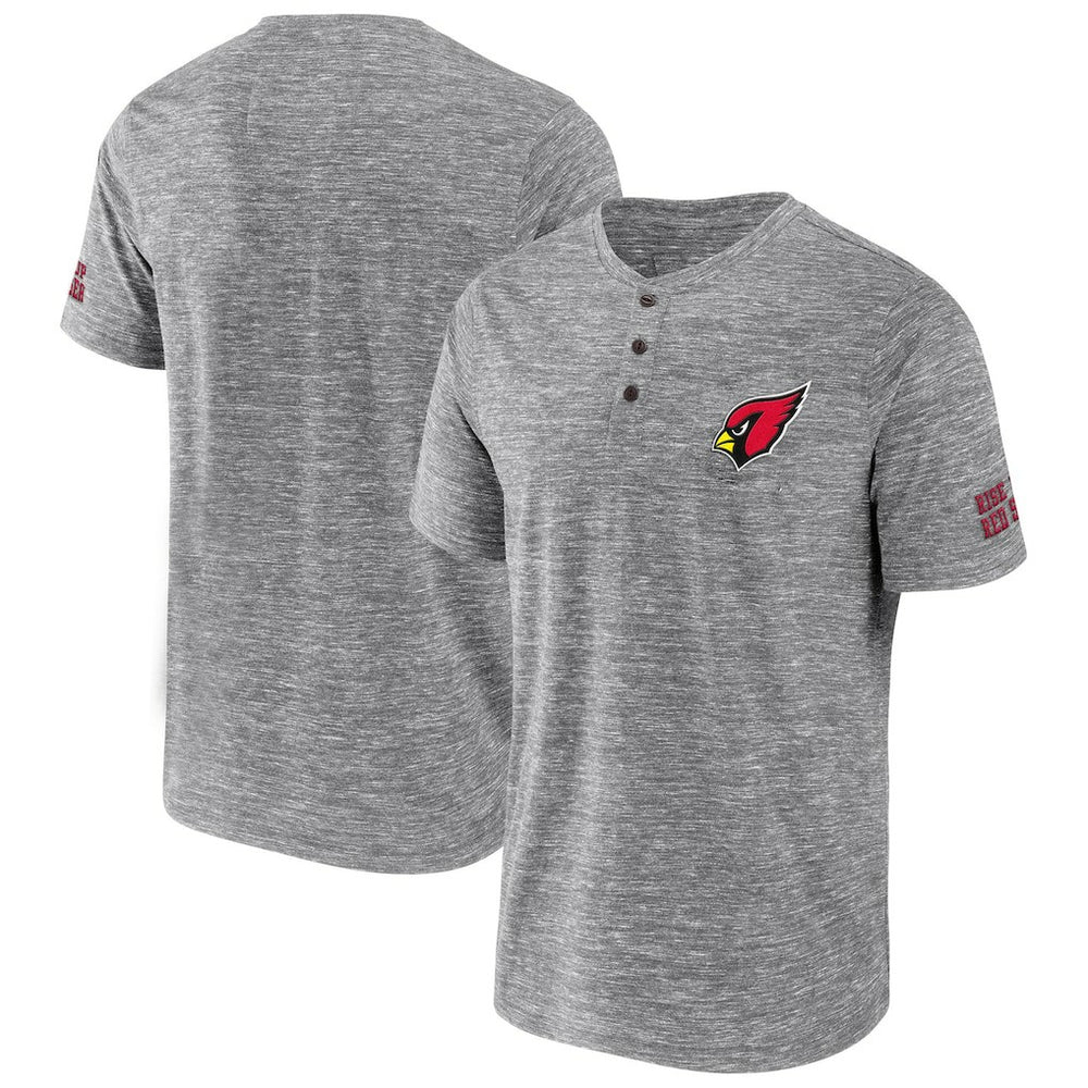 Arizona Cardinals NFL x Darius Rucker Collection Slub Henley T-Shirt - Heathered Gray - Fanatics
