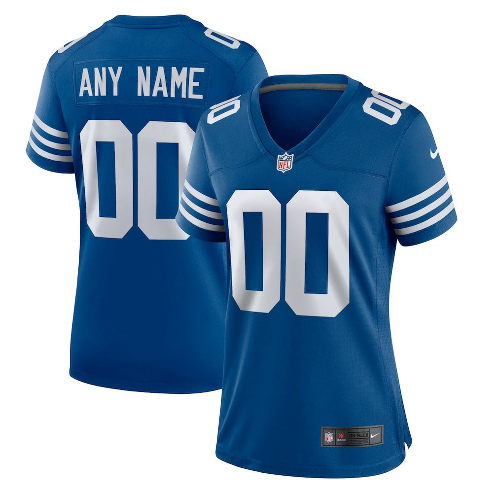 Indianapolis Colts Women's Alternate Custom Jersey - Royal - Nike