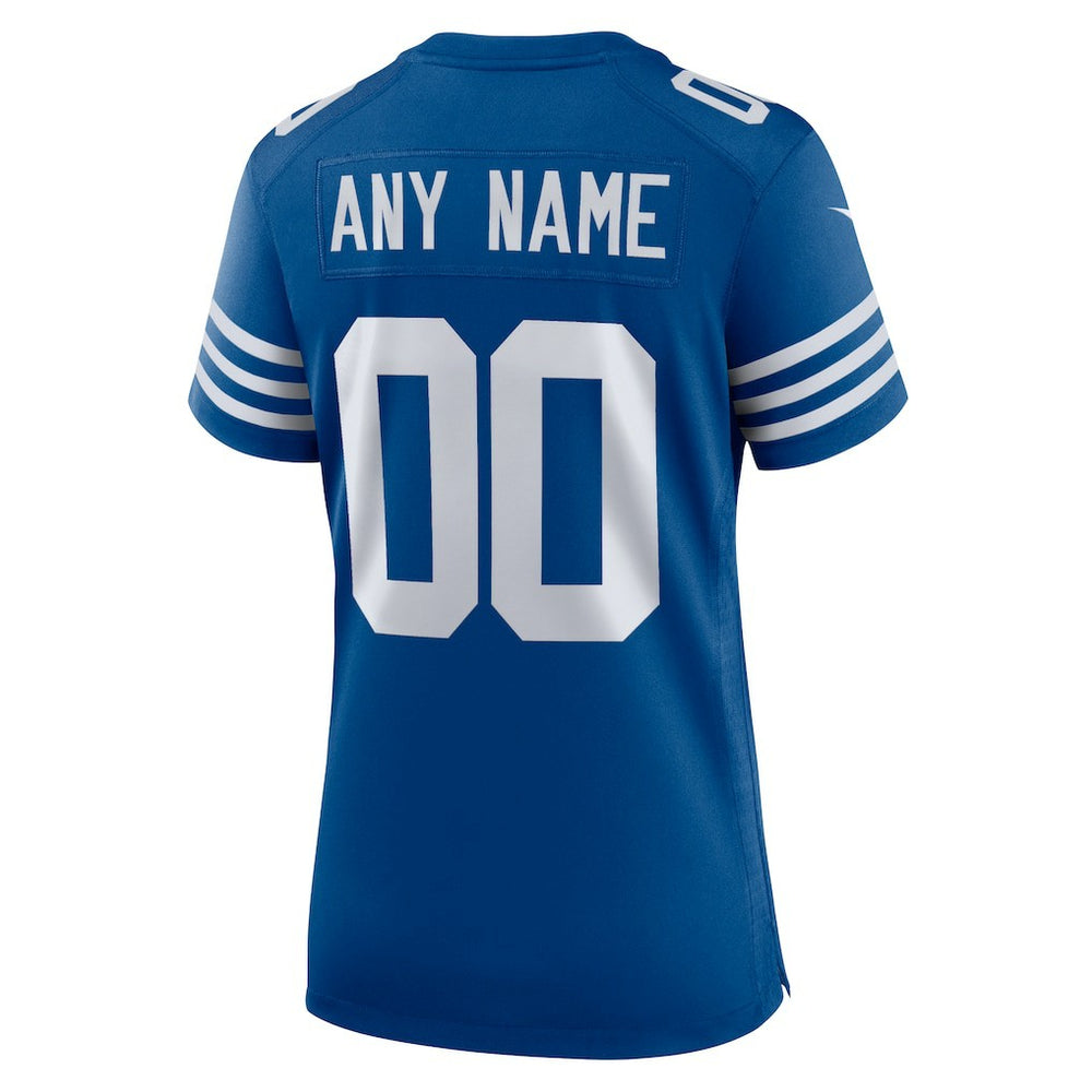 Indianapolis Colts Women's Alternate Custom Jersey - Royal - Nike