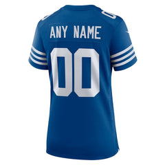 Indianapolis Colts Women's Alternate Custom Jersey - Royal - Nike