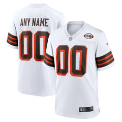 Cleveland Browns 1946 Collection Alternate Custom Jersey - White - Nike