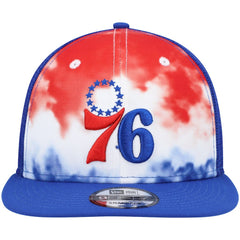 New Era Philadelphia 76ers Hazy Trucker 9FIFTY Snapback Hat Royal