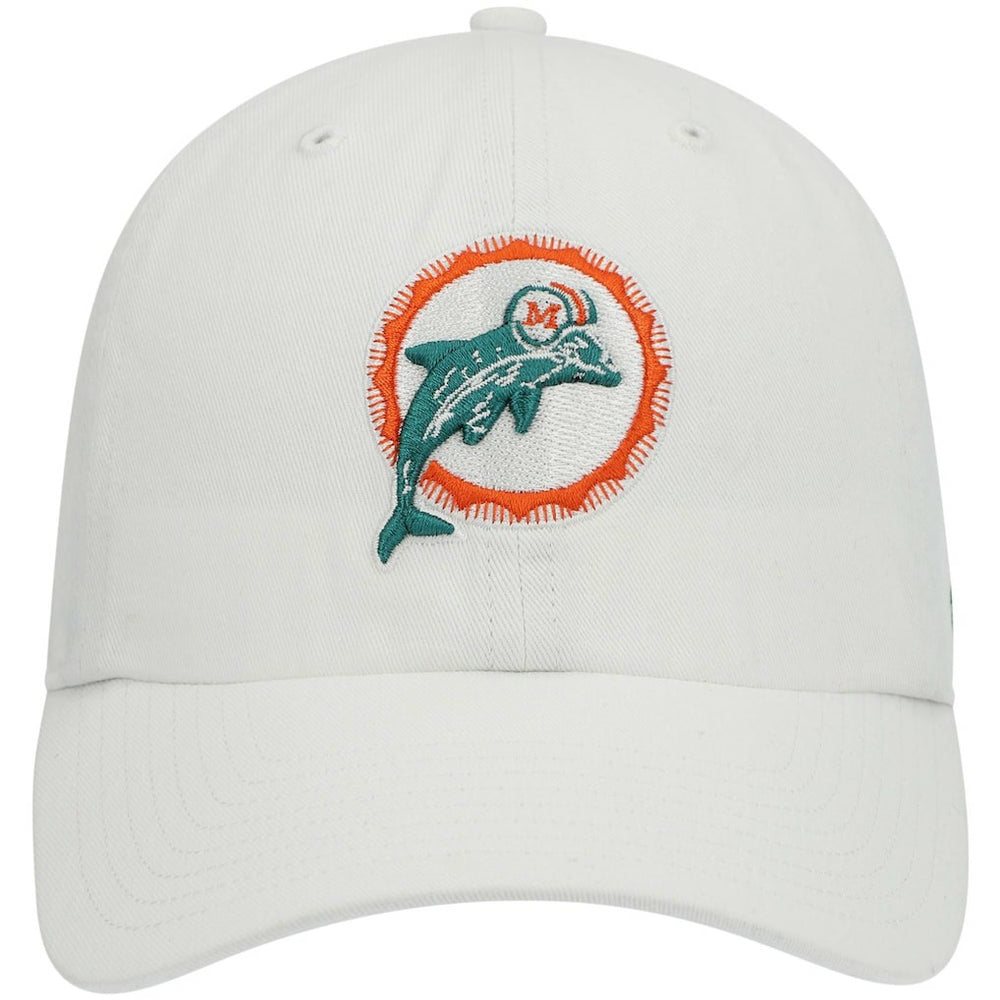Miami Dolphins '47 Clean Up Adjustable Hat - White - 47 brand