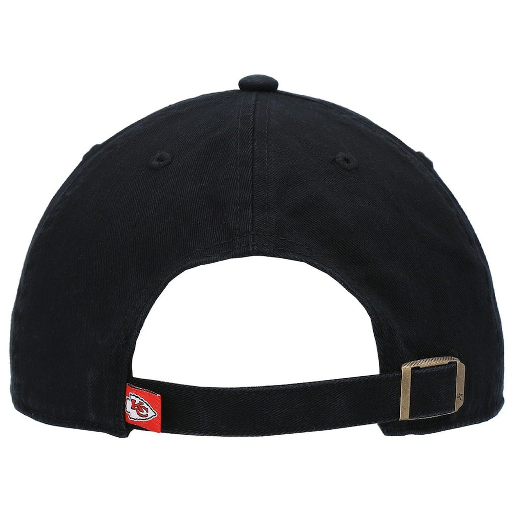 Kansas City Chiefs '47 Clean Up Script Adjustable Hat - Black - 47 brand