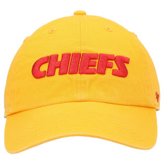 Kansas City Chiefs '47 Clean Up Script Adjustable Hat - Gold - 47 brand