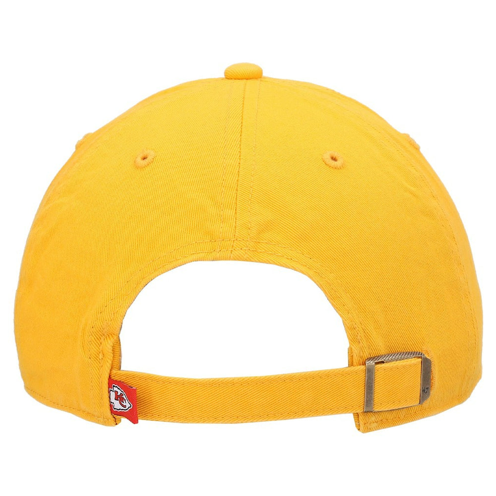 Kansas City Chiefs '47 Clean Up Script Adjustable Hat - Gold - 47 brand