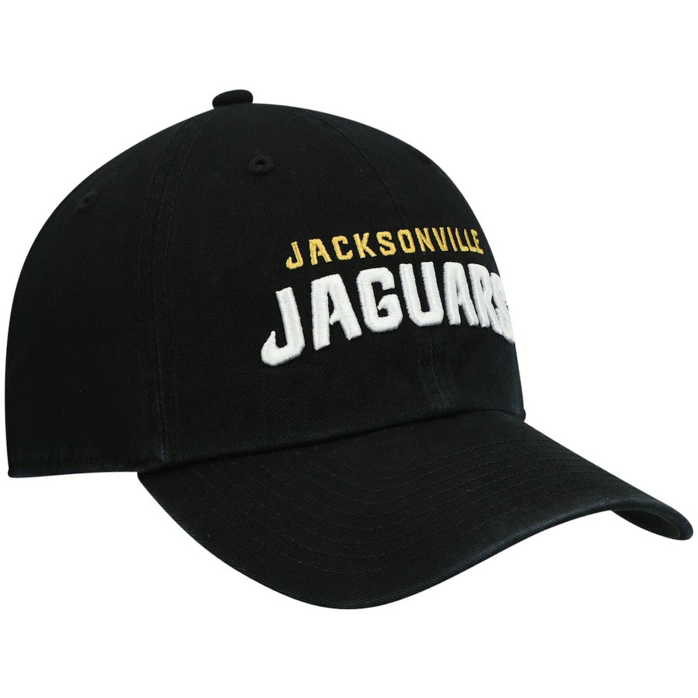 Jacksonville Jaguars '47 Clean Up Script Adjustable Hat - Black - 47 brand
