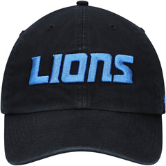 Detroit Lions '47 Clean Up Script Adjustable Hat - Black - 47 brand