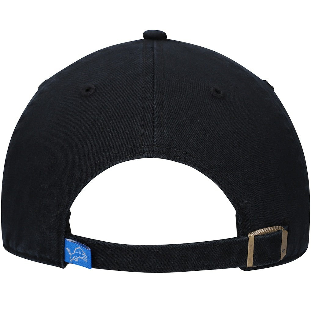 Detroit Lions '47 Clean Up Script Adjustable Hat - Black - 47 brand