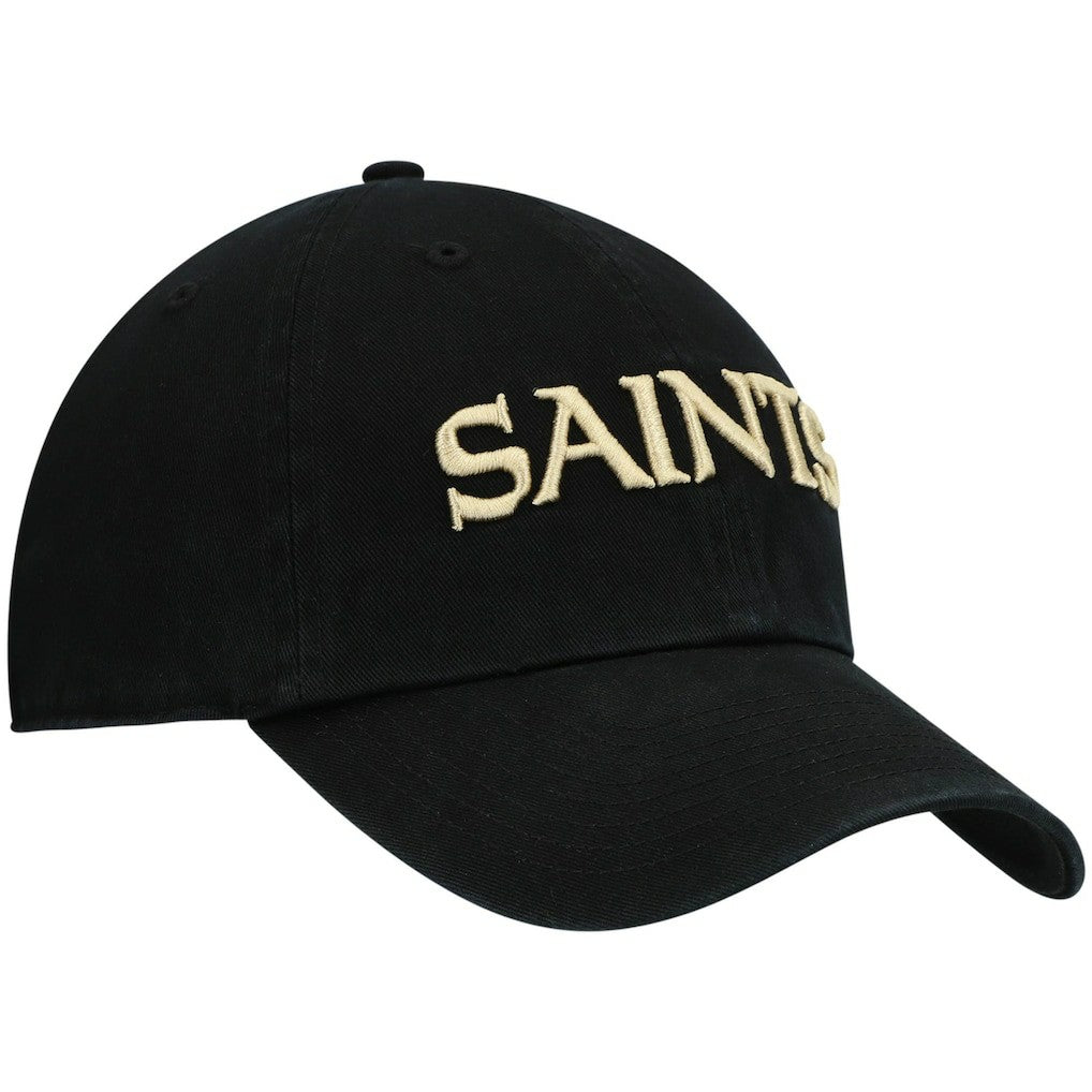 New Orleans Saints '47 Clean Up Script Adjustable Hat - Black - 47 brand