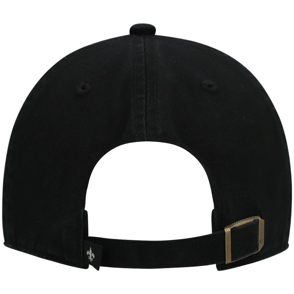 New Orleans Saints '47 Clean Up Script Adjustable Hat - Black - 47 brand