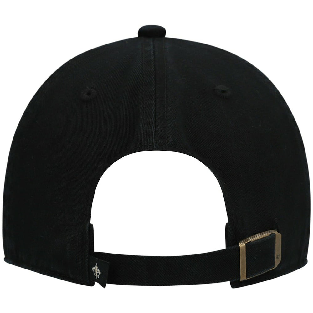 New Orleans Saints '47 Clean Up Script Adjustable Hat - Black - 47 brand