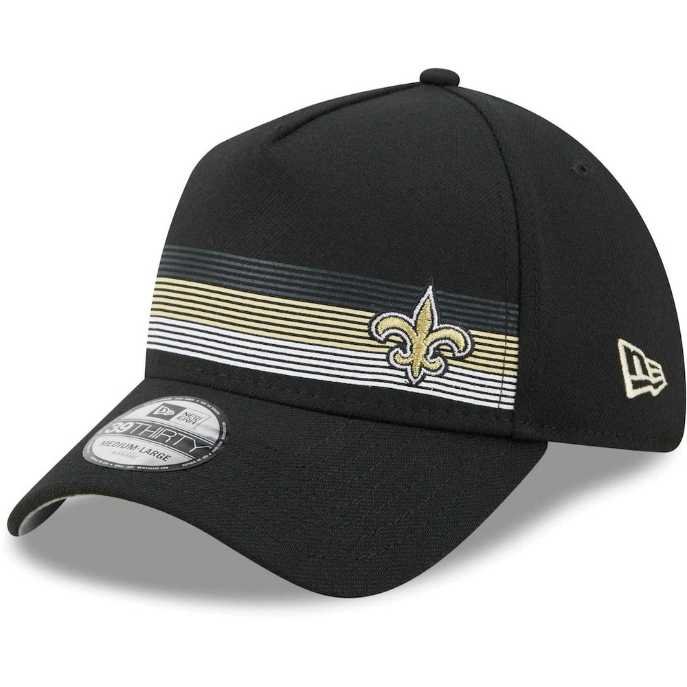 New Orleans Saints New Era Flawless Stripe 39THIRTY Flex Hat - Black - NFL