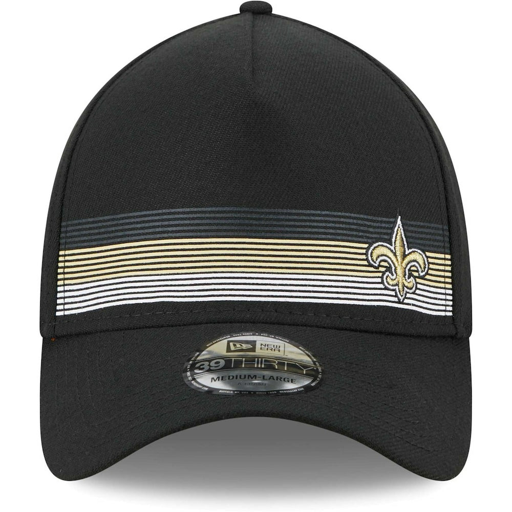 New Orleans Saints New Era Flawless Stripe 39THIRTY Flex Hat - Black - NFL