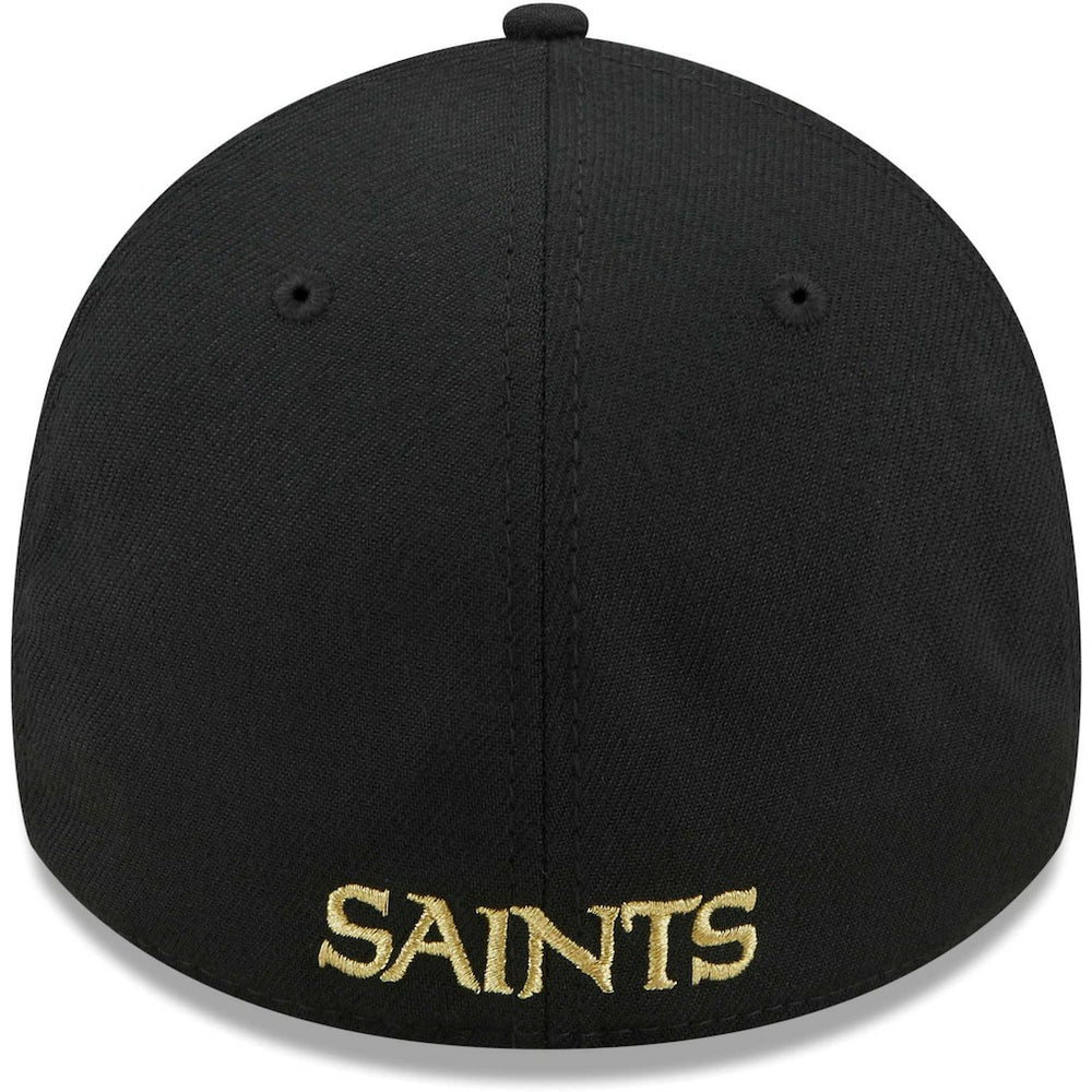 New Orleans Saints New Era Flawless Stripe 39THIRTY Flex Hat - Black - NFL