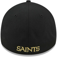 New Orleans Saints New Era Flawless Stripe 39THIRTY Flex Hat - Black - NFL
