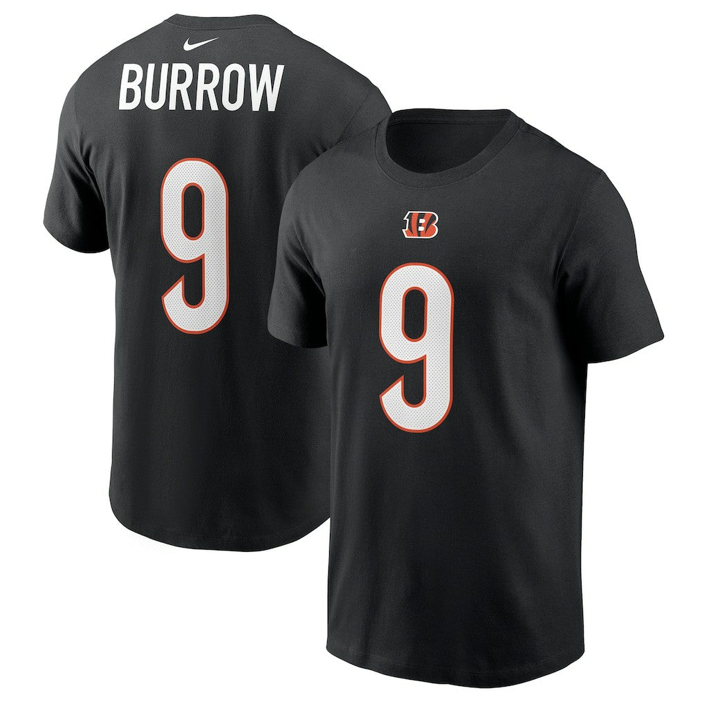 Joe Burrow Cincinnati Bengals Player Name & Number T-Shirt - Black - Nike