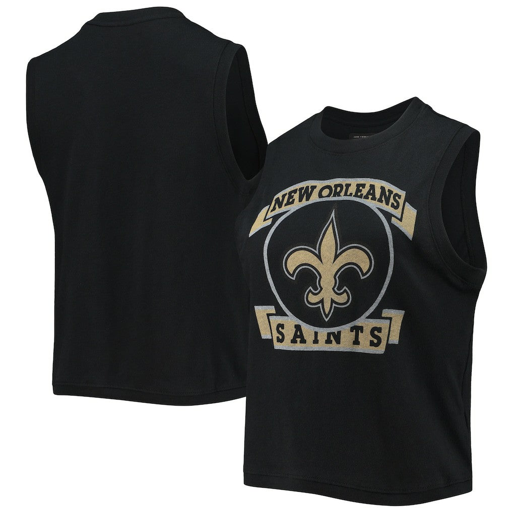 New Orleans Saints Junk Food Women's Rib Ranger Muscle Tank Top - Black - NFL