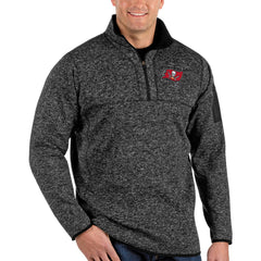 Tampa Bay Buccaneers Antigua Fortune Big & Tall Quarter-Zip Pullover Jacket - Heathered Black - NFL