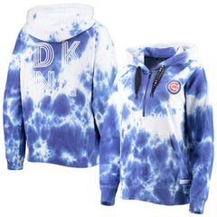 Chicago Cubs DKNY Sport Women's Dakota Tie-Dye Half-Zip Hoodie Online
