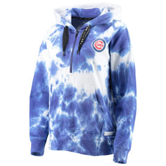 Chicago Cubs DKNY Sport Women's Dakota Tie-Dye Half-Zip Hoodie Online