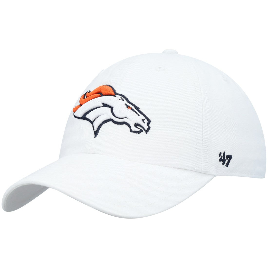 Denver Broncos '47 Clean Up Adjustable Hat - White - 47 brand