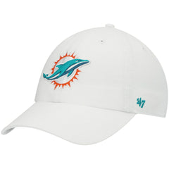 Miami Dolphins '47 Clean Up Adjustable Hat - White - 47 brand