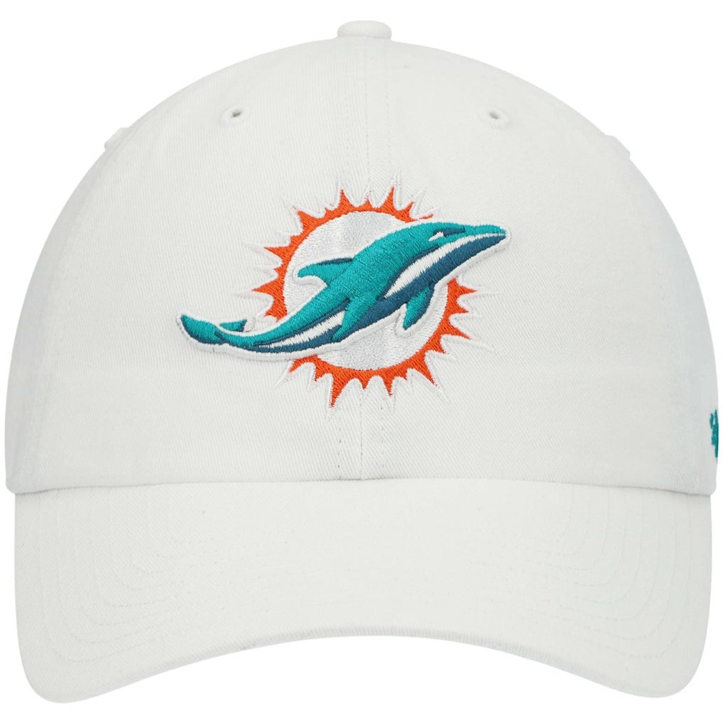 Miami Dolphins '47 Clean Up Adjustable Hat - White - 47 brand