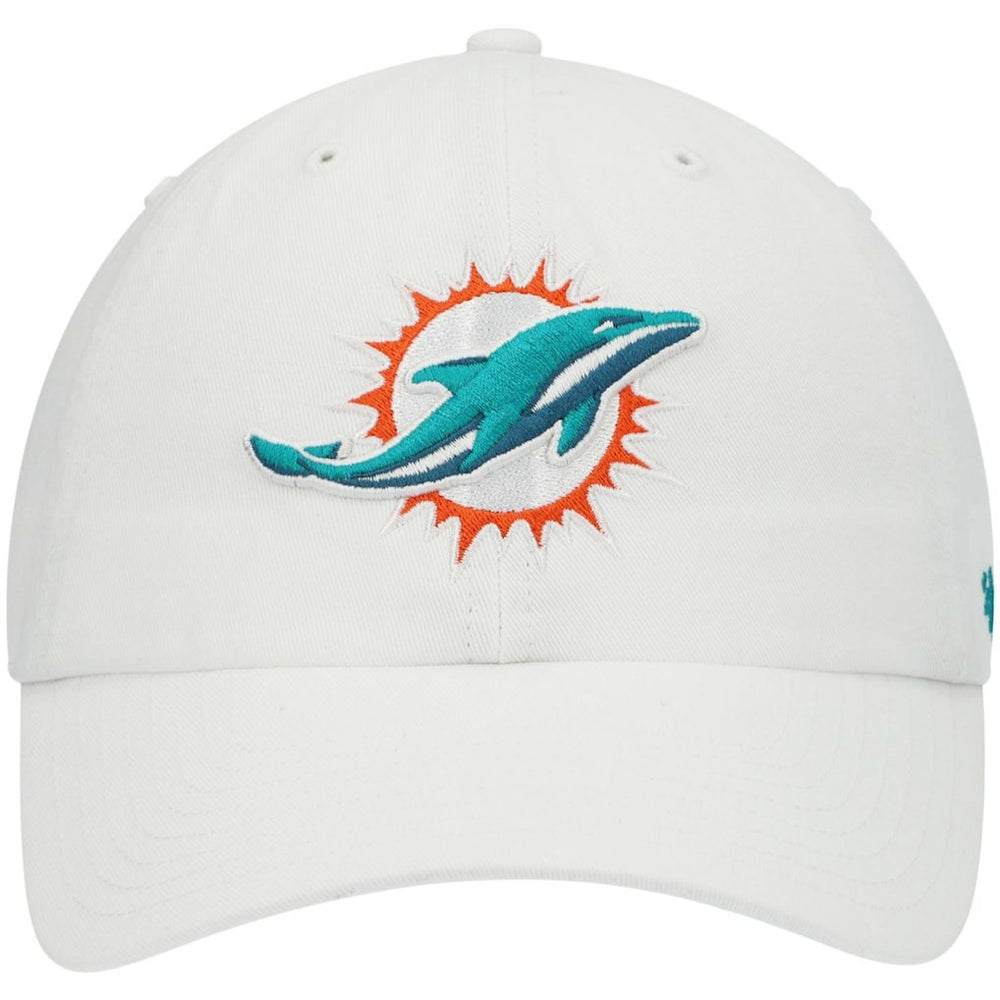 Miami Dolphins '47 Clean Up Adjustable Hat - White - 47 brand