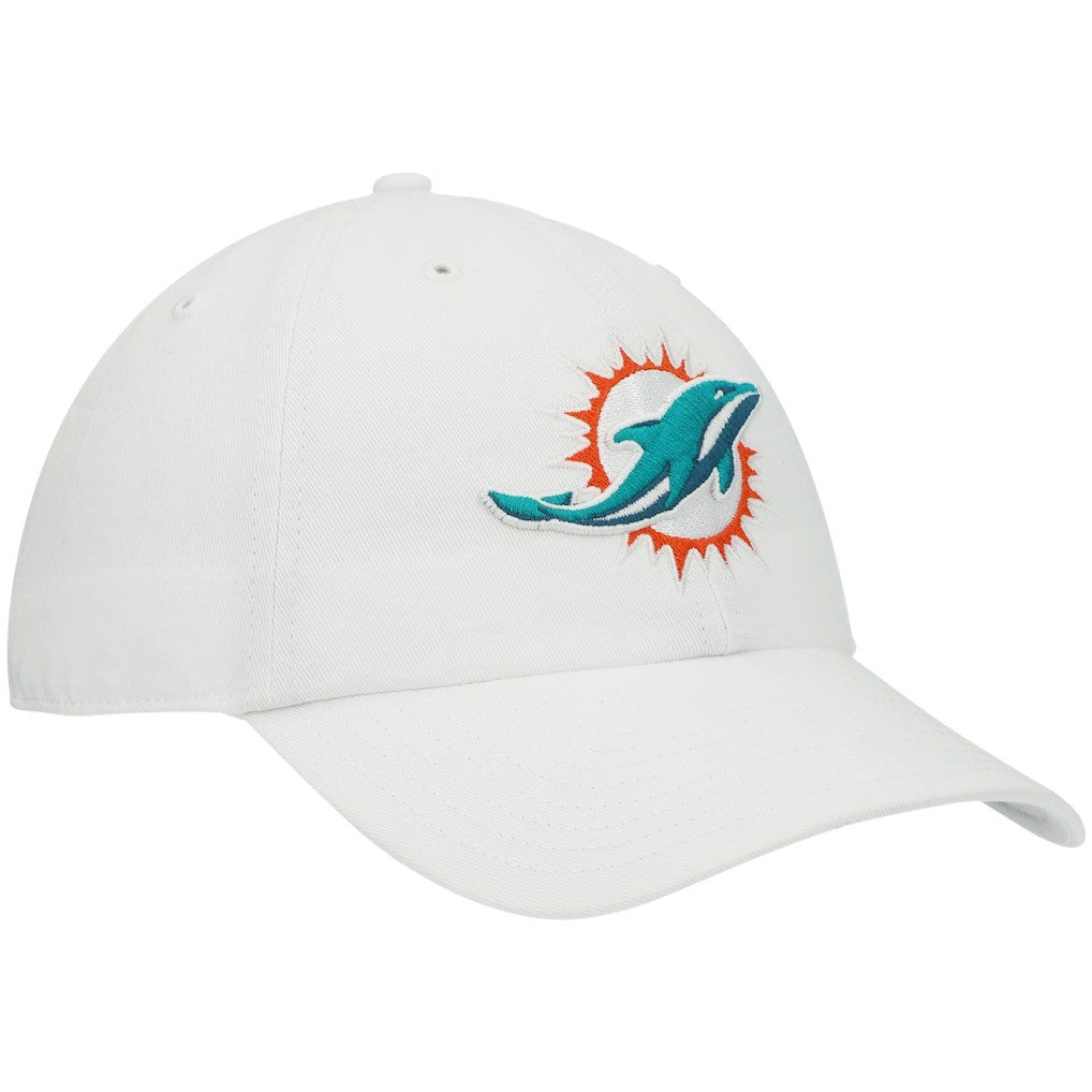 Miami Dolphins '47 Clean Up Adjustable Hat - White - 47 brand