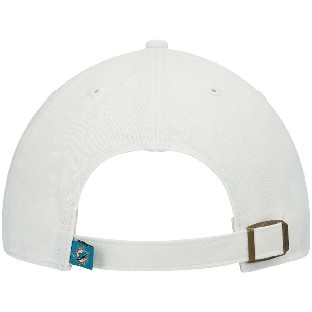 Miami Dolphins '47 Clean Up Adjustable Hat - White - 47 brand