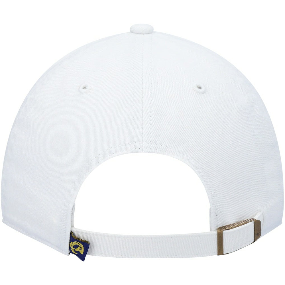 Los Angeles Rams '47 Logo Clean Up Adjustable Hat - White - 47 brand