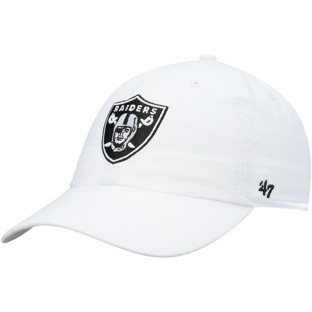 Las Vegas Raiders '47 Clean Up Adjustable Hat - White - 47 brand