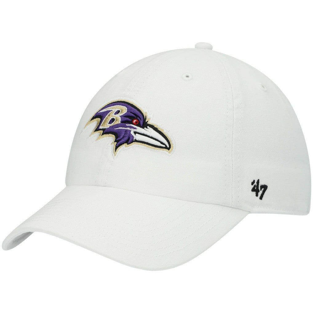 Baltimore Ravens '47 Clean Up Adjustable Hat - White - 47 brand