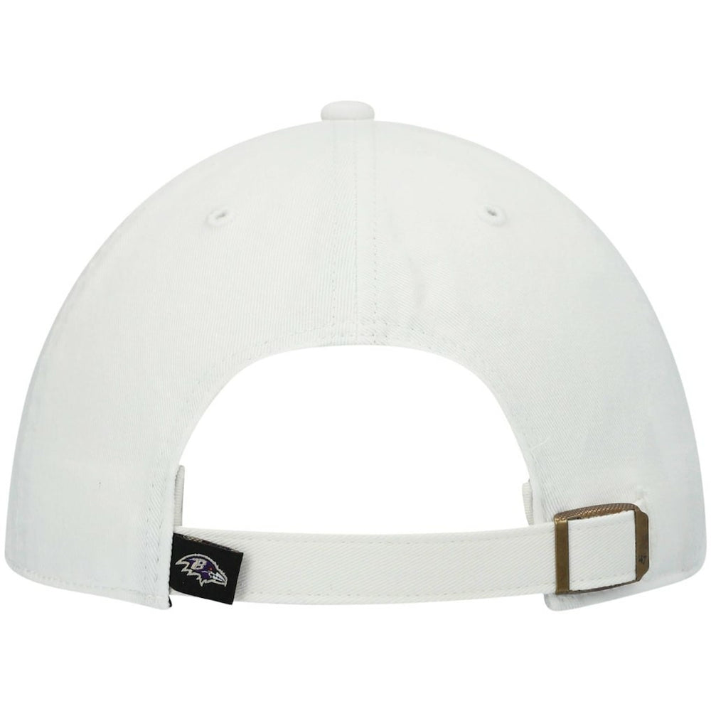 Baltimore Ravens '47 Clean Up Adjustable Hat - White - 47 brand