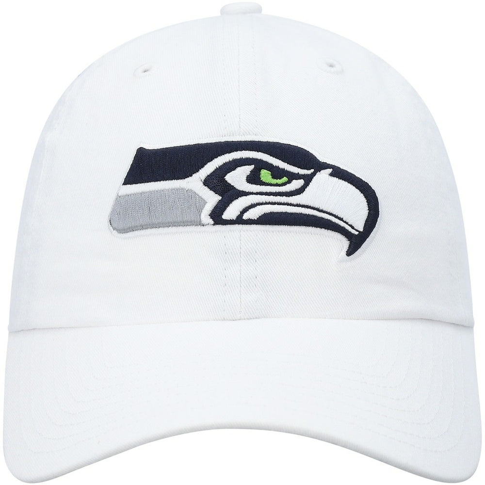 Seattle Seahawks '47 Clean Up Adjustable Hat - White - 47 brand