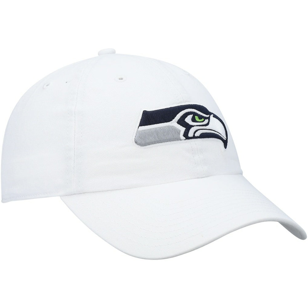 Seattle Seahawks '47 Clean Up Adjustable Hat - White - 47 brand