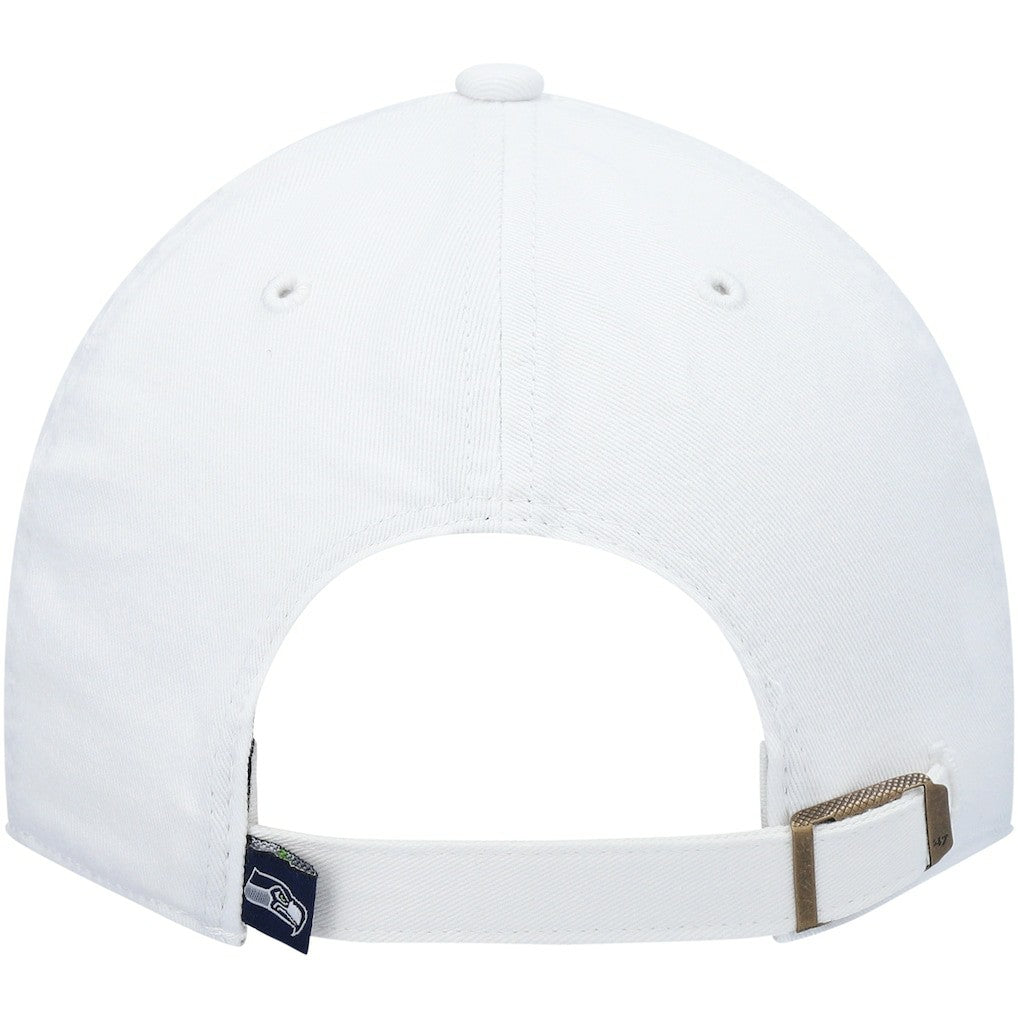 Seattle Seahawks '47 Clean Up Adjustable Hat - White - 47 brand