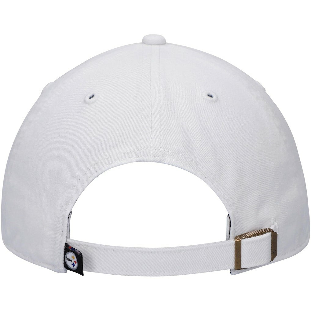 Pittsburgh Steelers '47 Logo Clean Up Adjustable Hat - White - 47 brand