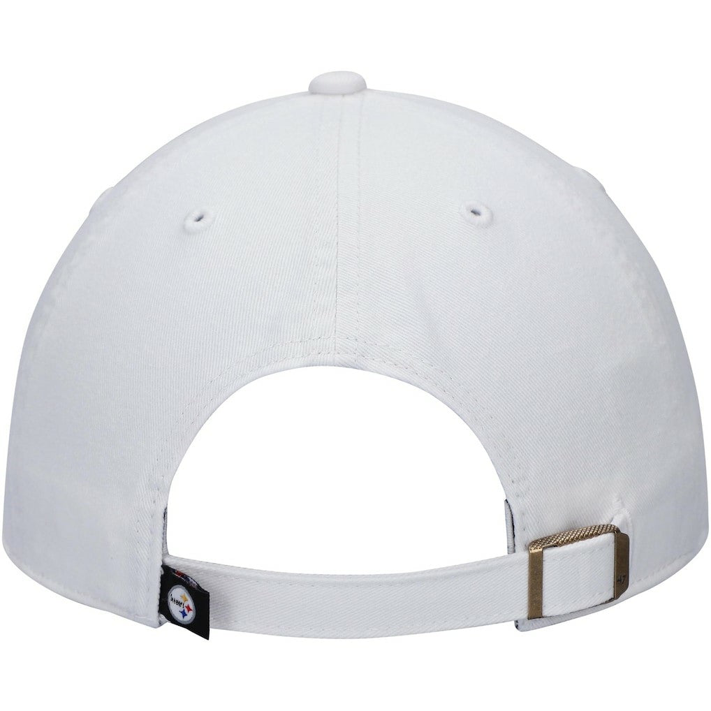 Pittsburgh Steelers '47 Clean Up Adjustable Hat - White - 47 brand
