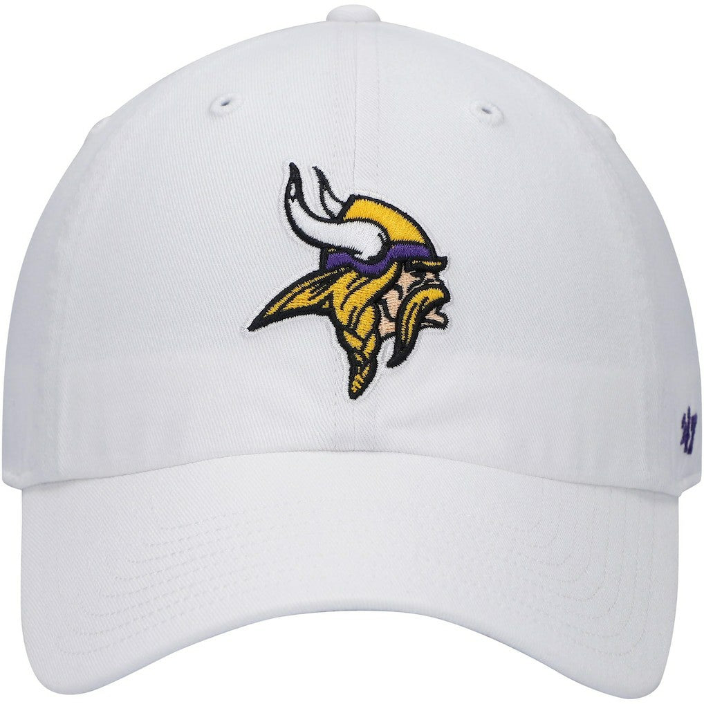 Minnesota Vikings '47 Logo Clean Up Adjustable Hat - White - 47 brand